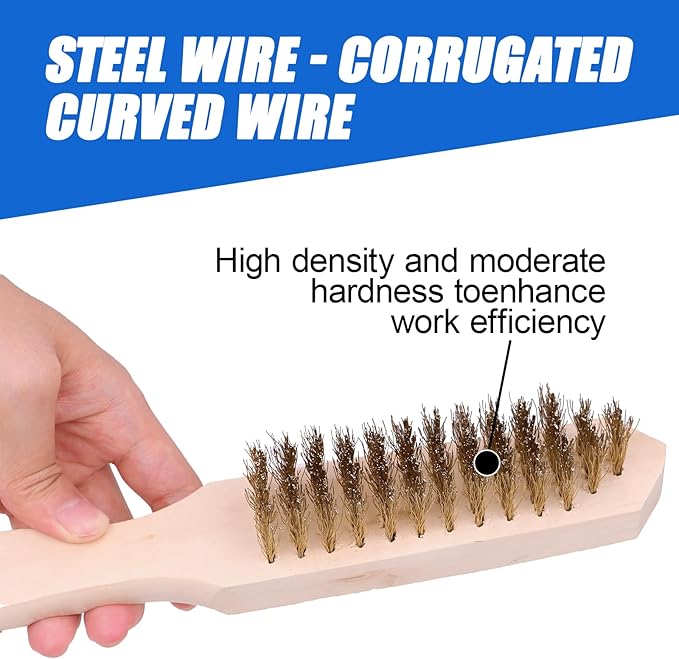 Welding Chipping Hammer with Spiral Spring Handle,11 Inch,Wire Brush,10 Inch,Welding Hammer Slag Removal Tool Set
