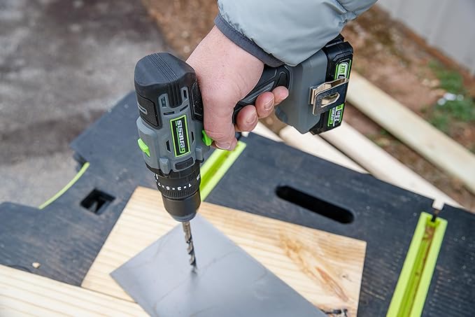 Genesis G20MAX 20V Cordless 1/2" Hammer Drill with 2.0Ah Battery & Charger, All-Metal Ratcheting Chuck, 2-Speed Range (GLHD20B)