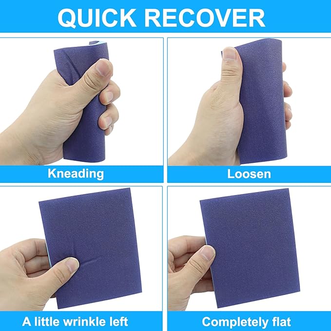 16 Pack Sanding Sponge, 220 Grit Washable and Reusable Sanding Blocks for Wood, Metal, Drywall, and More, Ideal for Flat and Irregular Surfaces, Robust and Versatile for Wet or Dry Use