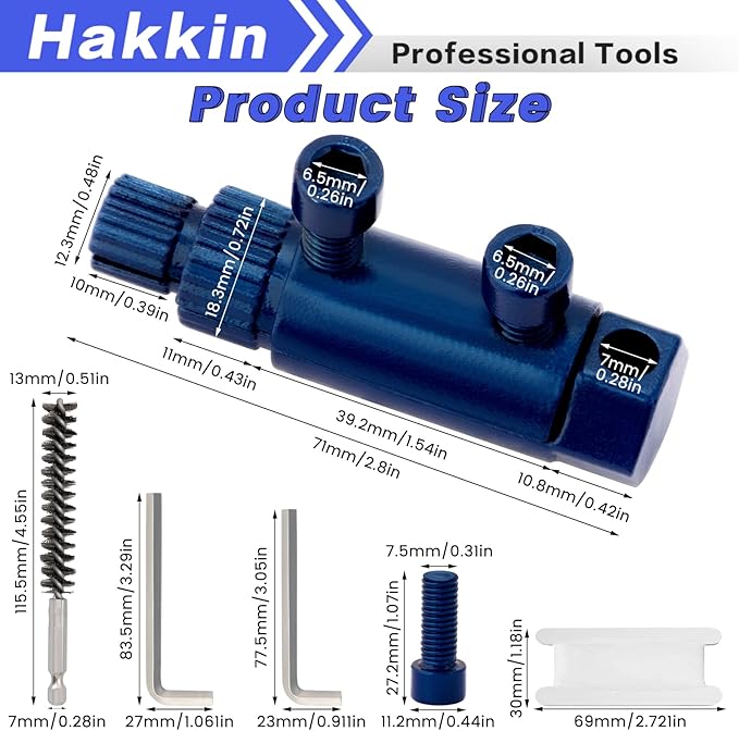 Hakkin Broken Pipe Thread Extractor Tool for 1/2", 3/4", 1" Pipes, Faucet Removal Tool Stripped Pipe Extractor Set with Internal Pipe Wrench, for Rusted/Damaged Bolts & Pipe Threads