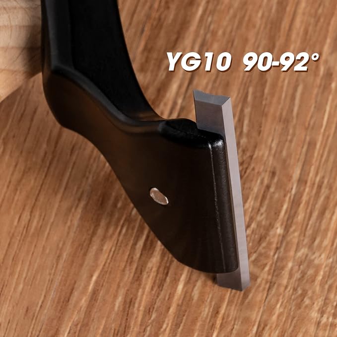 Premium Ergonomic Carbide Scraper ??2.5-inch YG10 Carbide Blade ??Comfortable Beech Wood Handle ??Professional Quality Paint Scraper Tool for Paint, Varnish, Glue & Rust Removal, Save time & effort