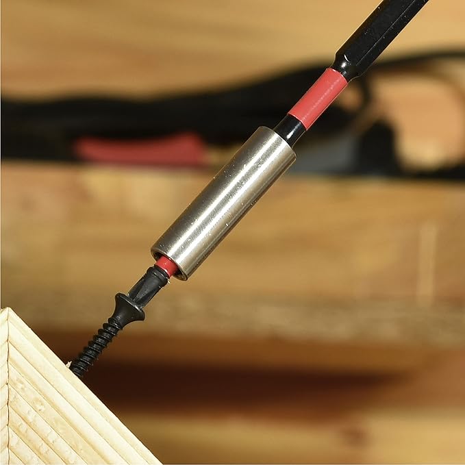 T25 mpact Tough Magnetic #25 Torx Head Power Bits, 7Pieces S2 Alloy Steel T25 Screwdriver Power Bits with 1Pcs Impact Magnetic Drive Guide