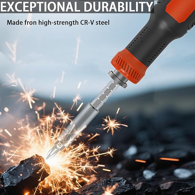 Multi-bit Screwdriver, 13-in-1 Screw Driver Adjustable Mini Screwdriver Set Multitool All in One with Torx Security, Phillips, Hex, Flat Head, Square and 1/4 Nut Driver (Red)