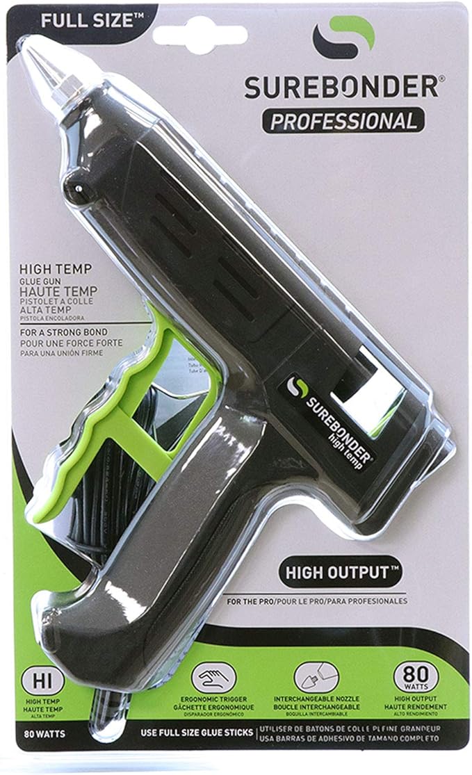 HE-750W Professional Series 80 Watt Full Size High Temperature Hot Glue Gun