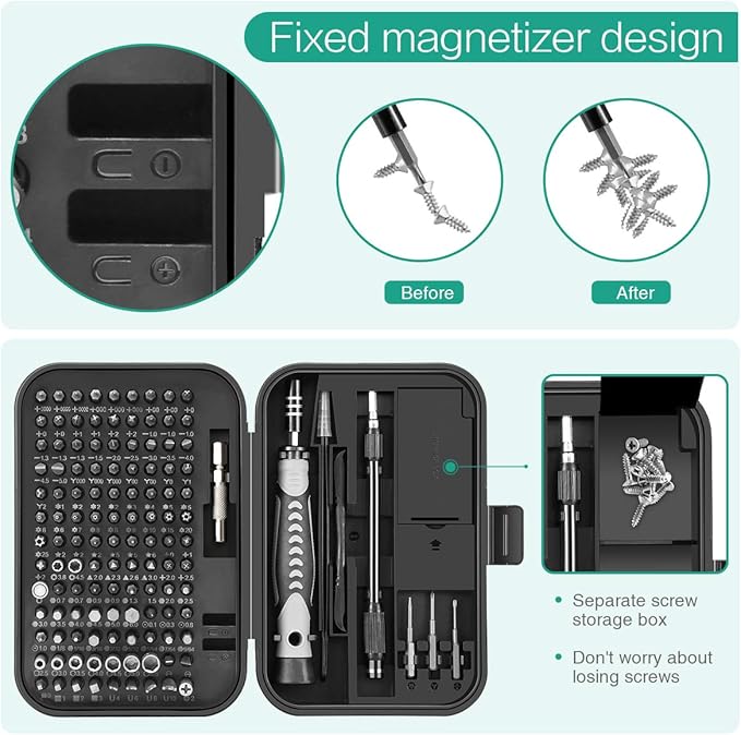 ORIA Precision Screwdriver Set, 130 in 1 Magnetic Screwdriver Kit with 120 Screwdriver Bits(117 PCS 28mm, 3 PCS 35mm), Repair Tool Kit for Smart Phone, Household Appliances