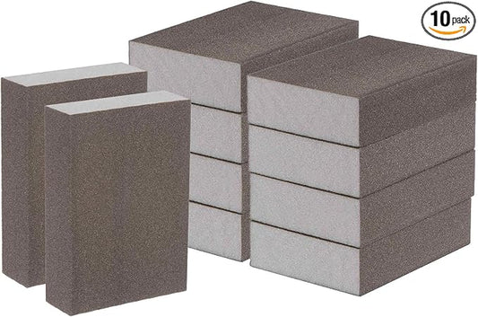 HARFINGTON 10pcs Superfine Sanding Sponge Blocks 800-1000 Grit Foam Sanding Block for Polishing Kitchen Metal Wood Drywall, 100x70x25mm