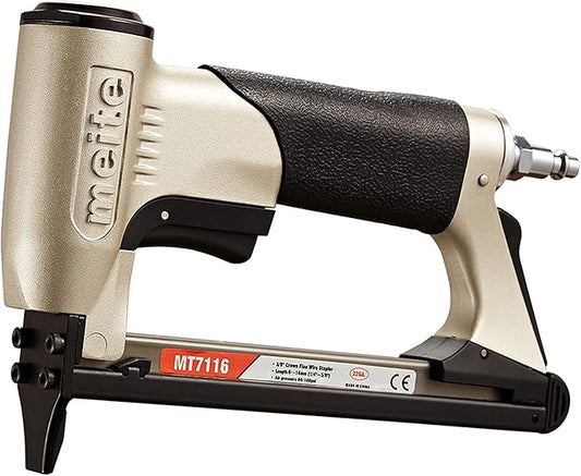 meite MT7116 Pneumatic Staple Gun, 22 Gauge 71 Series 3/8-Inch Crown 1/4-Inch to 5/8-Inch Length Air Upholstery Stapler Gun