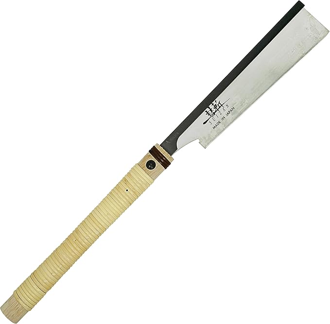 SUIZAN Dozuki Dovetail Saw 8" Crosscut 0.008" Ultra Thin Blade - Professional Japanese Pullsaw Handsaw Woodworking Tools
