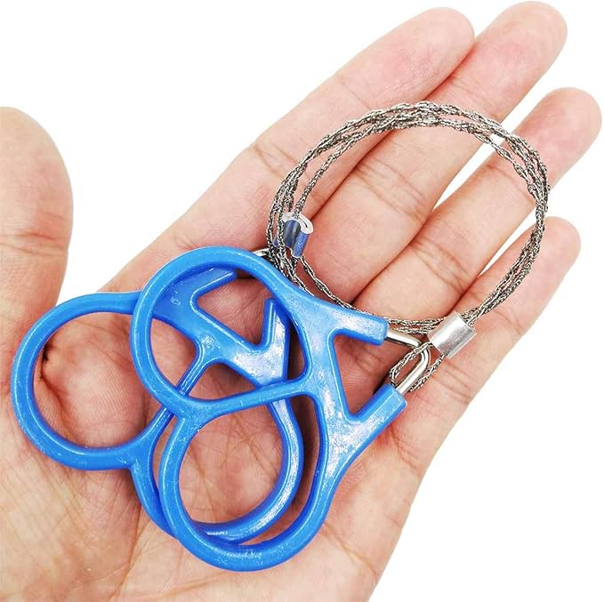 Survival Wire Saw for Camping Emergency: 4pcs Portable Stainless Steel Hand Cable Saw for PVC Pipe Wood Cutting