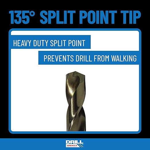 Drill America - DWD29J-CO-PC 29 Piece M35 Cobalt Drill Bit Set in Round Case (1/16" - 1/2" X 64ths), DWDCO Series