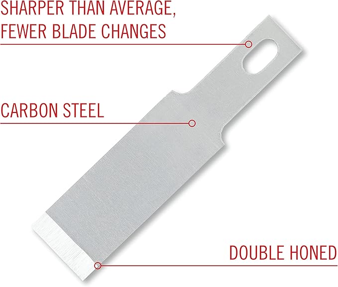Excel Blades #18 Wood Chisel Blades ??1/2" High Carbon Steel Replacement Blades (100-Pack) ??Fits K2, K5, K6 Handles ??Precision Carving, Shaving, and Crafting ??Made in USA