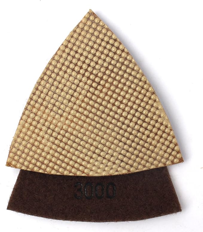 Diamond Triangle Sandpaper Sanding Pads for Oscillating Tools Marble Granite Glass Stone Polishing by Z-LION