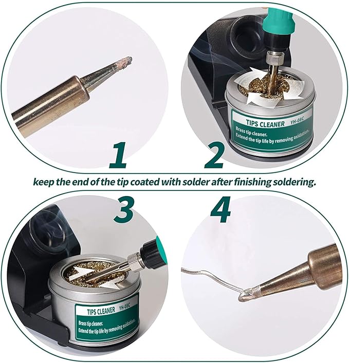 YIHUA 939D+ Digital Soldering Station, 75W Equivalent with Precision Heat Control (392째F to 896째F) and Built-in Transformer. ESD Safe, Lead Free with 째C/째F display (Green)