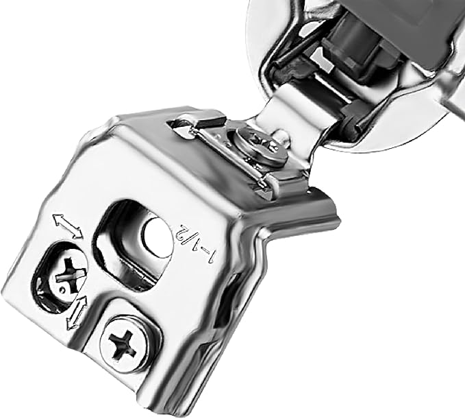 Ravinte 20 Pack 10 Pair 1-1/2 inch Overlay Cabinet Hinges Kitchen Soft Close Hidden Door for Kitchen Cabinet Stainless Steel Adjustable Hinges Satin Nickel Hardware