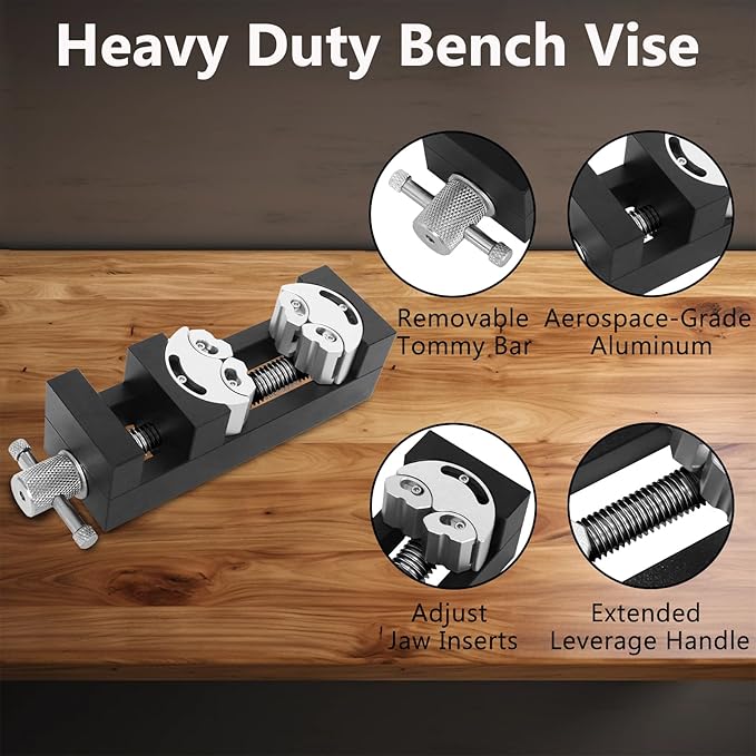 Smart Mini Fractal Vise, Heavy Duty Drill Press Vise for Workbench, Magnetic Bench Vise Clamp for DIY Projects, Crafts, Model Building, Jewelry Making, Repair