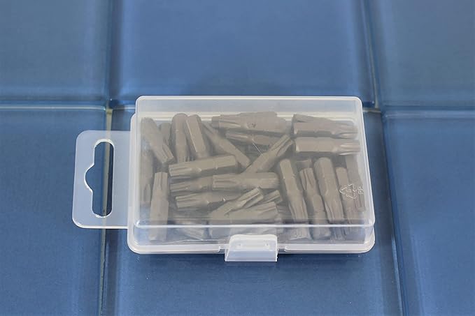 50 pc T30 Torx Star 6 Point T-30 Screwdriver Impact Ready 1 Inch Length Insert Bits Hex Shank with Quick Release Slot