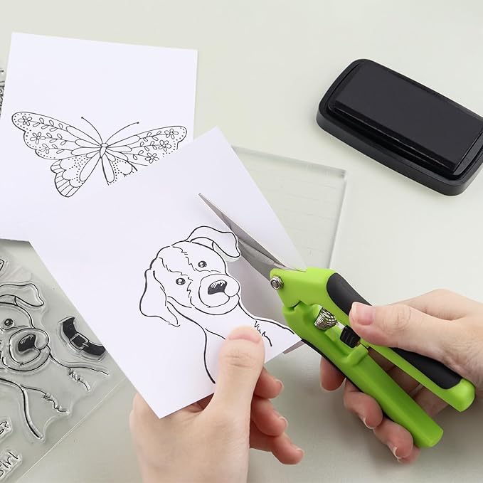 BAOFALI Ergonomic Spring-Action Scissors,Spring-Loaded Craft Shears with Stainless Steel Blades,for Cutting Intricate Details and Tight Patterns for People with Arthritis or Limited Hand Strength