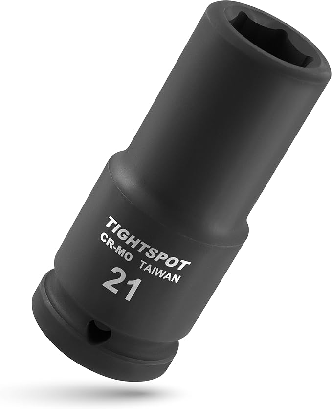 TIGHTSPOT 3/4" Drive 21mm Deep Impact Socket Heavy Duty CR-MO Jumbo Socket 6 Point Automotive Truck and Heavy Equipment Repair