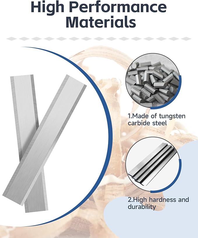 2" Carbide Paint Scraper Blades, Double-Edged Reversible Replacement Tungsten Steel Blades, Fit for 2in scraper, for Removing Paint, Wood, Glue and Grout - 2pcs