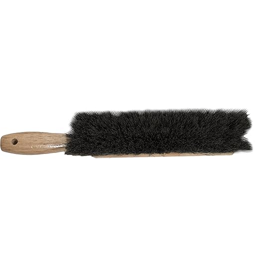 MARSHALLTOWN 13 1/2 Inch Beaver Tail Brush, 12 Pack, Black Horsehair Fibers, Masonry, Concrete, Made in The USA, 6517