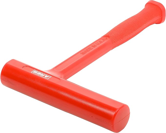 ARES 23052 – 32oz Slim Line Deadblow Hammer – Heavy Head Delivers Powerful Striking Force – Slim Profile Head Design for Greater Impact Accuracy – Long Head Hammer for Driving Pistons - Made in USA