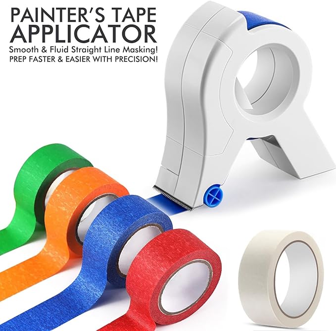 RSHuiOUXX Painter Tape Applicator with 22Yard Long Painter Tape Masking Tape Dispenser for Trim Window Door Home Decoration