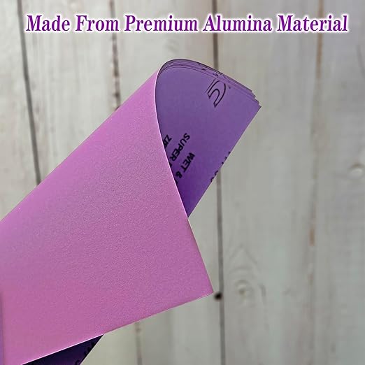 2500 Grit Wet Dry Sandpaper, 9 x 11 Inch (23x28 cm) Sanding Sheets, 15 PCS Premium Aluminum Oxide Abrasive Sand Paper for Wood Metal Ceramic or Auto Polishing and Scratches Removing