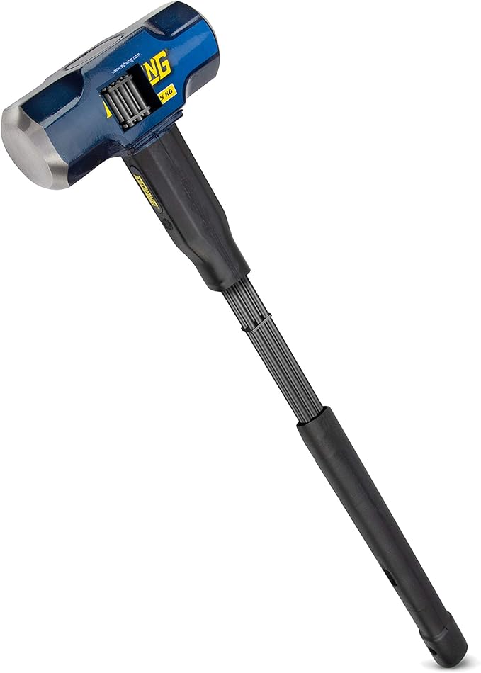 Estwing 6-Pound Hard Face Sledge Hammer - 24-Inch Indestructible Handle, Locked Steel Head, Vulcanized Rubber Grip for Demolition & Stake Driving