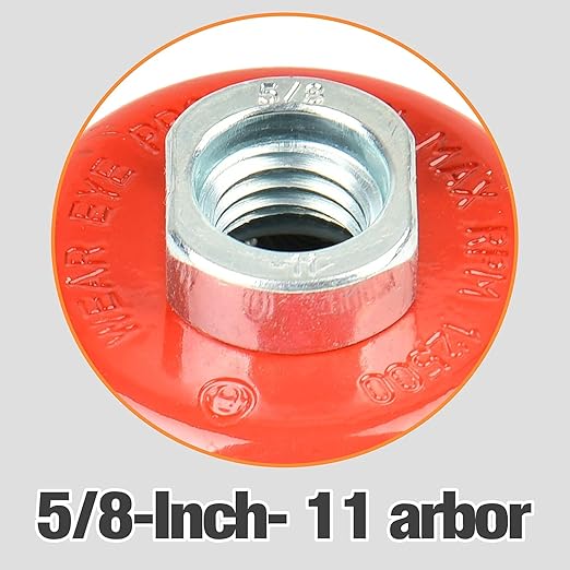 60 Piece 3 inch Wire Wheel Brush Cup Brush Twisted Knotted Cup Brush for Grinders,5/8"-11 Threaded Arbor for Angle Grinder,Max RPM 12,500,0.020in Carbon Steel for Rust Removal,Abrasives