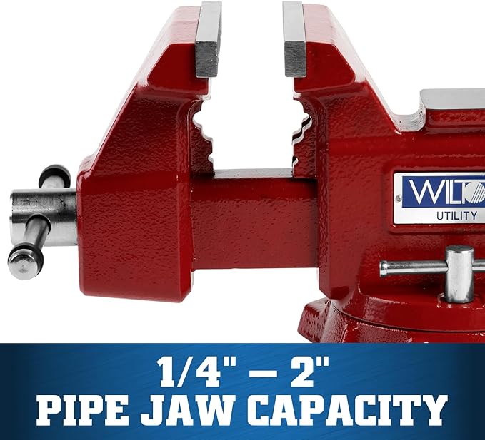 Wilton Utility Bench Vise, 5-1/2" Jaw Width, 5" Jaw Opening, 3-1/4" Throat (Model 675U)