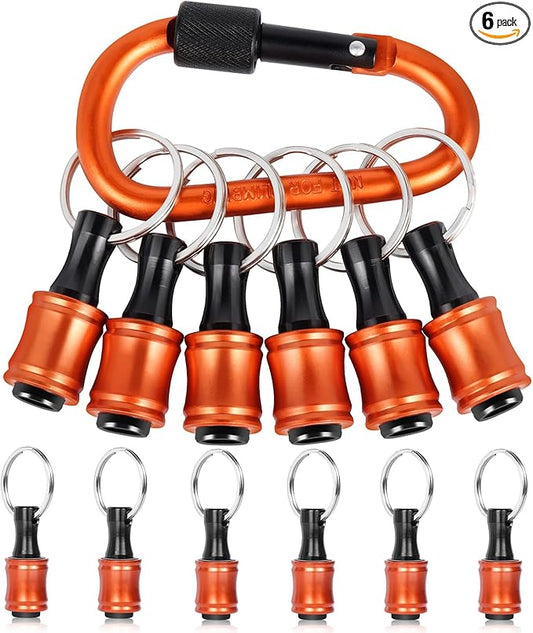 Bit Holder 1/4 inch Hex Shank Screwdriver Bits Holder Extension Bar Keychain Screw Adapter Drill Change Hand-held Screwdrivers Drill Bits Holder Portable
