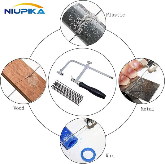 Jeweler's Saw Frame Adjustable with 144 Blades Professional Jewelry Making Kit