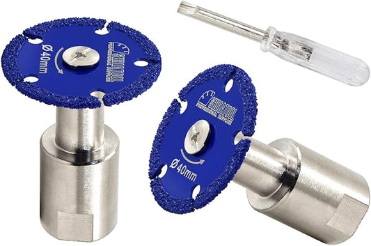 SHDIATOOL Diamond Metal Cutting Saw Blade, 1-9/16-Inch/40mm Mini Circular Saw Disc,Cut-off Wheel for Steel Tube Iron Rebar with 5/8" Flange(2 of Pack)