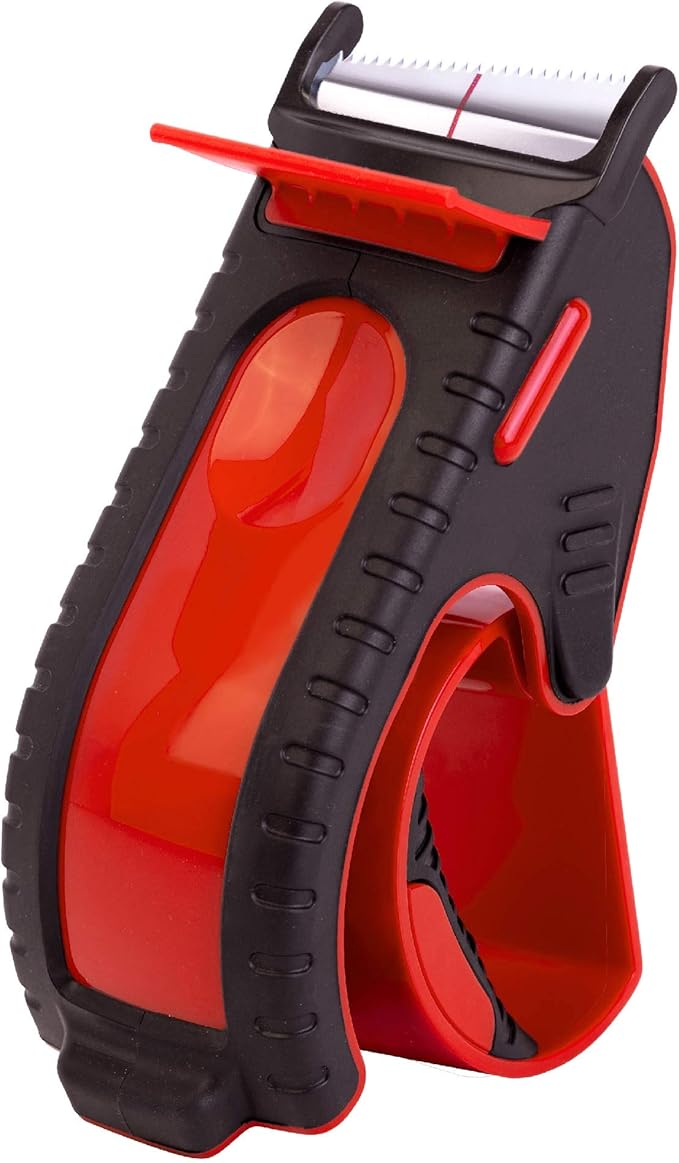 Heavy Duty Shipping Tape Dispenser: TENDO째 Essential Line ??Reusable, Replaceable, Eco-Friendly 2?쇺?Master Piece Dispenser for Pros with Patented 10째 Sloped Chromium Blades - P-2200 (4th Gen.)_Red