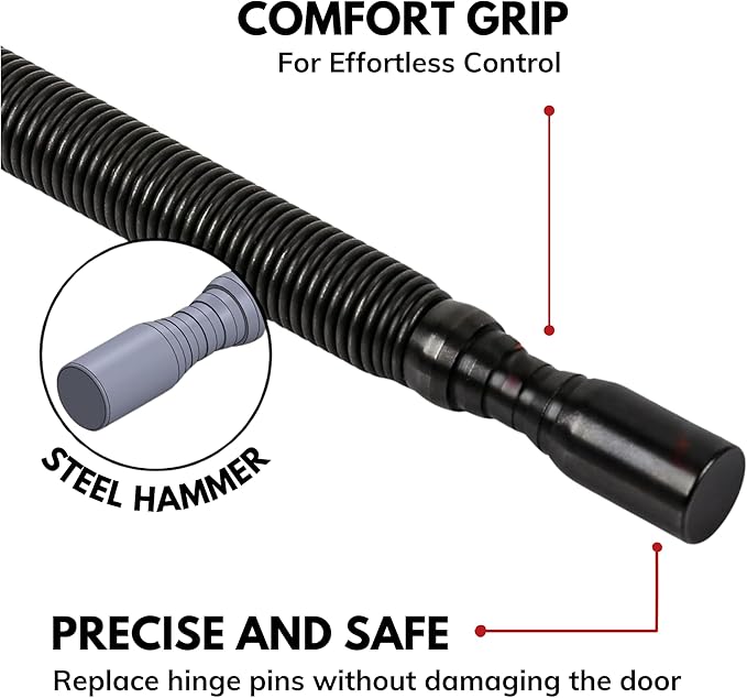 HIT Tool Door Hinge Pin Removal Tool ??Spring-Driven Hinge Pin Punch & Steel-Faced Hammer ??Compact, Hammerless Tool for Easy Pin Removal & Installation ??Made in The USA