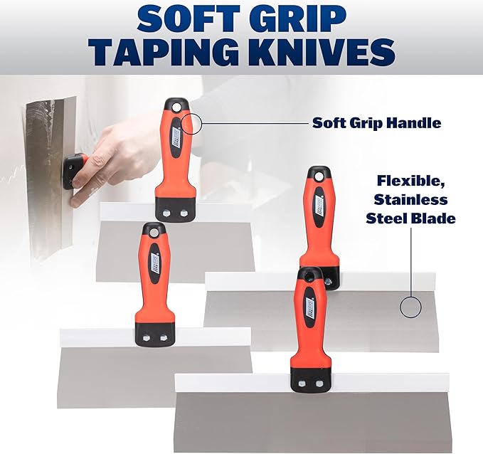 WAL-BOARD TOOLS Deluxe Drywall Finishing Tool Kit, Mud Pan, MultiTool, Taping Knife, Bucket Scoop, Saw, Mud Mixer, DTKFNSH2