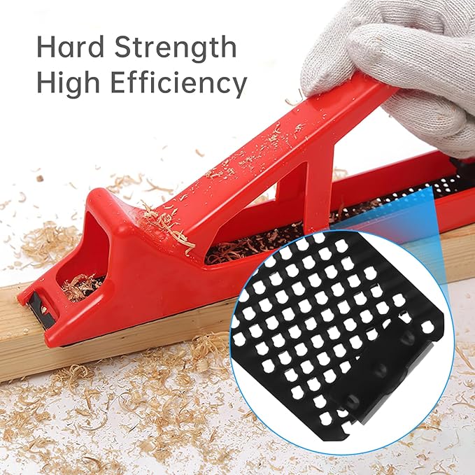 10-Inch Curved Flat Standard Cut Replacement Blade, Steel Shaver Cheesegrater Rasp for Surform Pocket Plane, Dent Repairs, Wood Fiberglass, Shaping Curved Surfaces Hand Plane Scraper