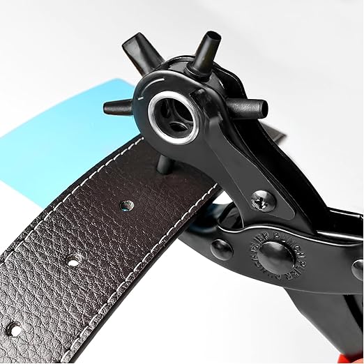 Leather Hole Punch,Belt Hole Puncher for Leather, Revolving Punch Plier Kit for Watches, Handbags, Punch Tool for Belts Diameter : 4.5/4 /3.5/3/2.5/2mm.