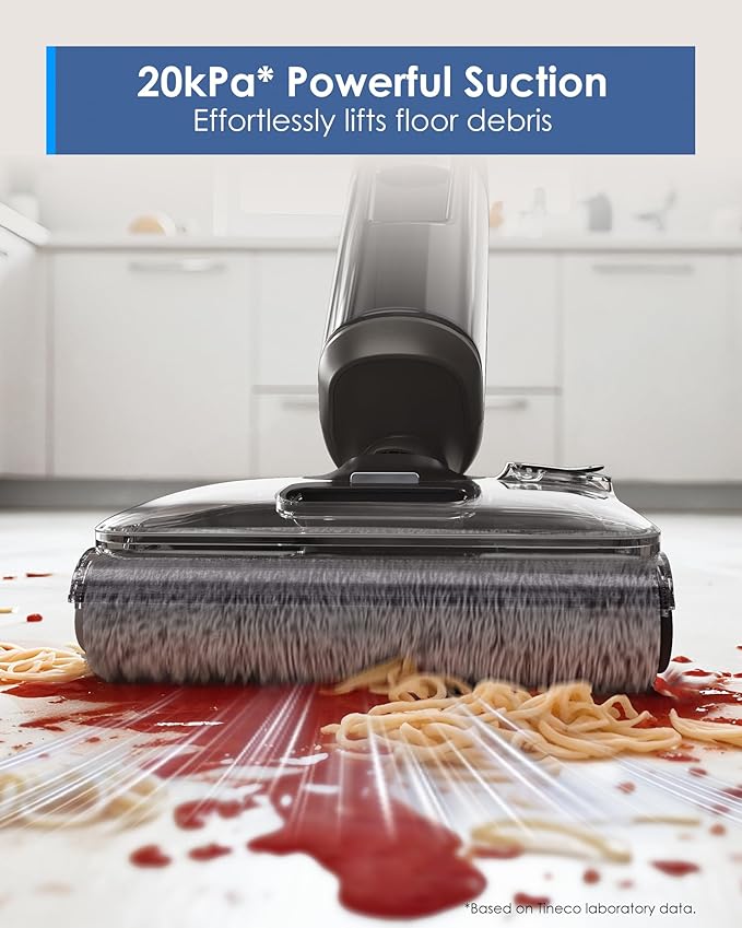 Tineco Floor ONE i6 Stretch Wet Dry Vacuum Cleaner, Vacuum & Mop All in One, 20kpa Powerful Suction, Up to 40 Minutes Runtime, 180째 Lay-Flat, Anti-Tangle Design, Full-Path Self-Cleaning&185??Flashdry
