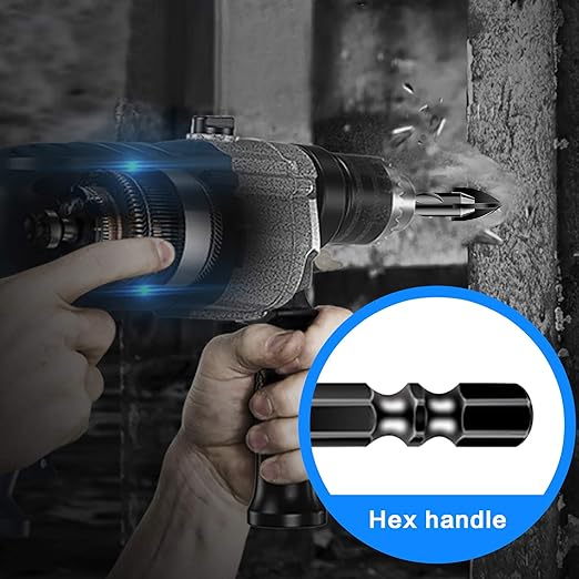 11-pc Carbide Masonry Concrete Drill Bit Set for Stone Tile Brick Ceramic Glass Metal Sheet Plastic Wood, Quick Change 1/4" Hex Shank, Size 3/16" 1/4" 5/16" 3/8" 1/2" with Storage Case