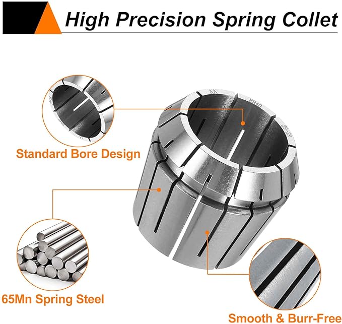 HARFINGTON Spring Collet Chuck ER40 29mm 65Mn Spring Steel Precision Router Collets for CNC Engraving Milling Lathe Tool