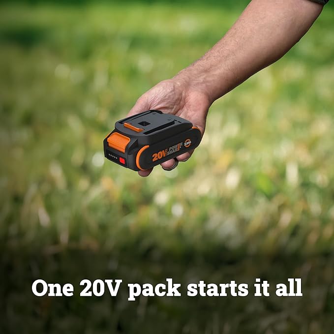 WORX Cordless Reciprocating Saw&Jigsaw, 20V ¾" 2-in-1 Saw, ¾" Stroke Length, 2-in-1 functions, 4 Blades for Different Materials, Compact&Lightweight Design, Battery and Charger Included, PowerShare