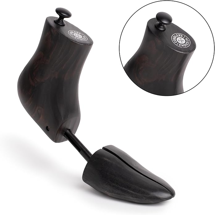 Cobbler's Choice Co. Finest Quality Men?셲 Boot Tree ??Varnished Natural Wood, Timeless Design, Signature Finish, Black