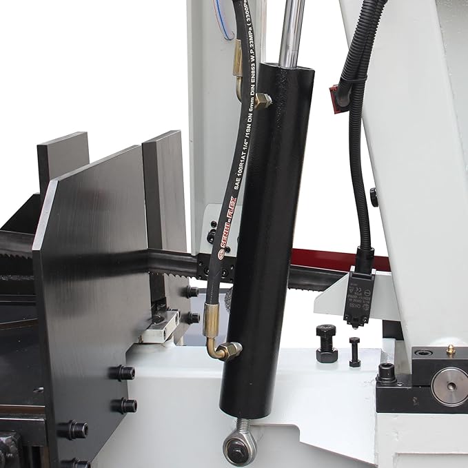 KAKA INDUSTRIAL Metal Bandsaw 21.6 inch x14 inch Cutting Capacity Large - scale Industrial Metal Bandsaw 220V 3-Phase, 60° Miter and Hydraulic Feed Gear Drive and Dual-Speed Control BS-2114T