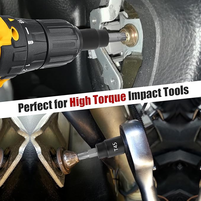 13-Piece Torx Bit Socket Set, 1/4?? 3/8??and 1/2??Drive T8-T60 Star Socket Set, S2 Steel Bits and CR-V Sockets with Storage Case