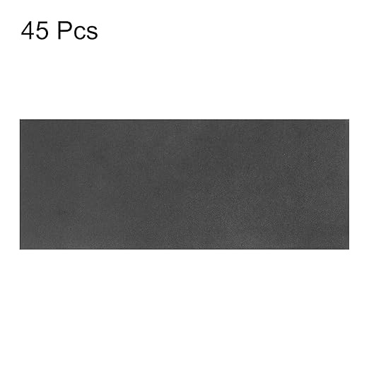 HARFINGTON 45pcs Sandpaper 800 Grit 9 x 3.6 Inch Waterproof Backing Silicon Carbide Abrasive Wet Dry Sanding Sheets for Wood Finishing, Metal Sanding, Automotive Polishing