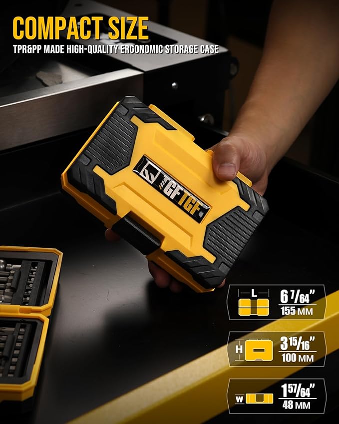 49PCS Screwdriver Bit Set, S2 Steel Magnetic Nut Driver Bit Set, includes Hex, SQ, Tamper Proof Torx Security Bit Set, PH, SL, and PZ Bit, with 1/4??Hex Drill Bit Extension, Upgraded Version