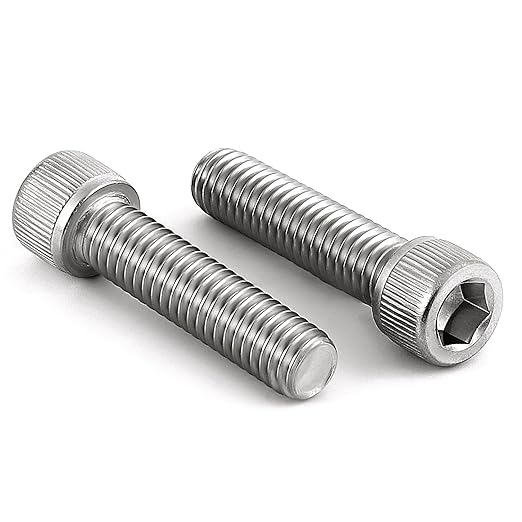 MewuDecor M8 x 70mm Socket Head Cap Screws, Allen Socket Drive, Stainless Steel A2-70, Full Thread, Bright Finish, Machine Thread, Quantity 10