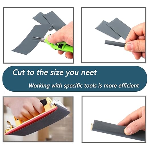 30Pcs 9 x 3.6 Inchs 1200 Grit Wet and Dry Handmade Universal Sanding Sheets, Suitable for Woodworking Furniture/Automobiles/Metal/Lacquer Polishing Sandpaper