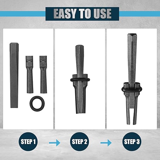 6pcs Rock Splitting Wedges and 1pcs Rotary Hammer Drill Bit, 5/8" Plug Wedges and Feather Shims, Stone Splitter Tools for Concretes, Granites, Boulders, Volcanic Rocks, Limestone Rocks